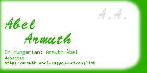 abel armuth business card